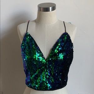Sequin Crop Top
